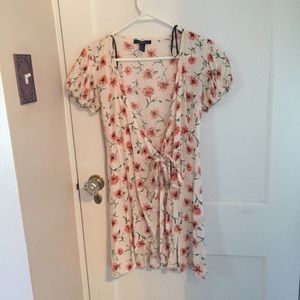 Floral Skater Wrap Dress